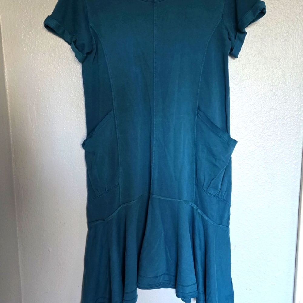 Saturday Sunday 100% cotton dark teal color midi dress womens size small